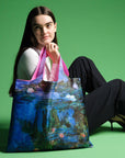 CLAUDE MONET Water Lilies Neon Recycled Bag