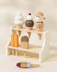 Wooden Ice Cream Stand and Accessories