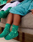 Kids Socks that Give Books (Green Dinosaurs)
