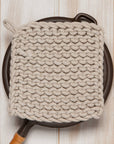 Danica Heirloom - Dove Gray Knit Potholder