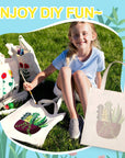 Paint Your Numbers - Succulent Garden Tote Paint by Numbers Kit