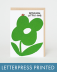 Egg Press Manufacturing - Welcome Baby Ladybug Letterpress Greeting Card by Egg Press