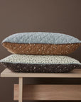 Quilted Aya Cushion - Brown / Offwhite