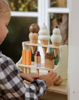 Wooden Ice Cream Stand and Accessories