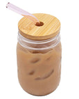 Mason Jar Lifestyle - Bamboo Straw Hole Tumbler Lid for Mason Jars