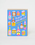Egg Press Manufacturing - Bud Wiser Birthday Punny Letterpress Greeting Card by Hello!Lucky