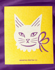 Ribbon Cat - Swedish Dishcloth