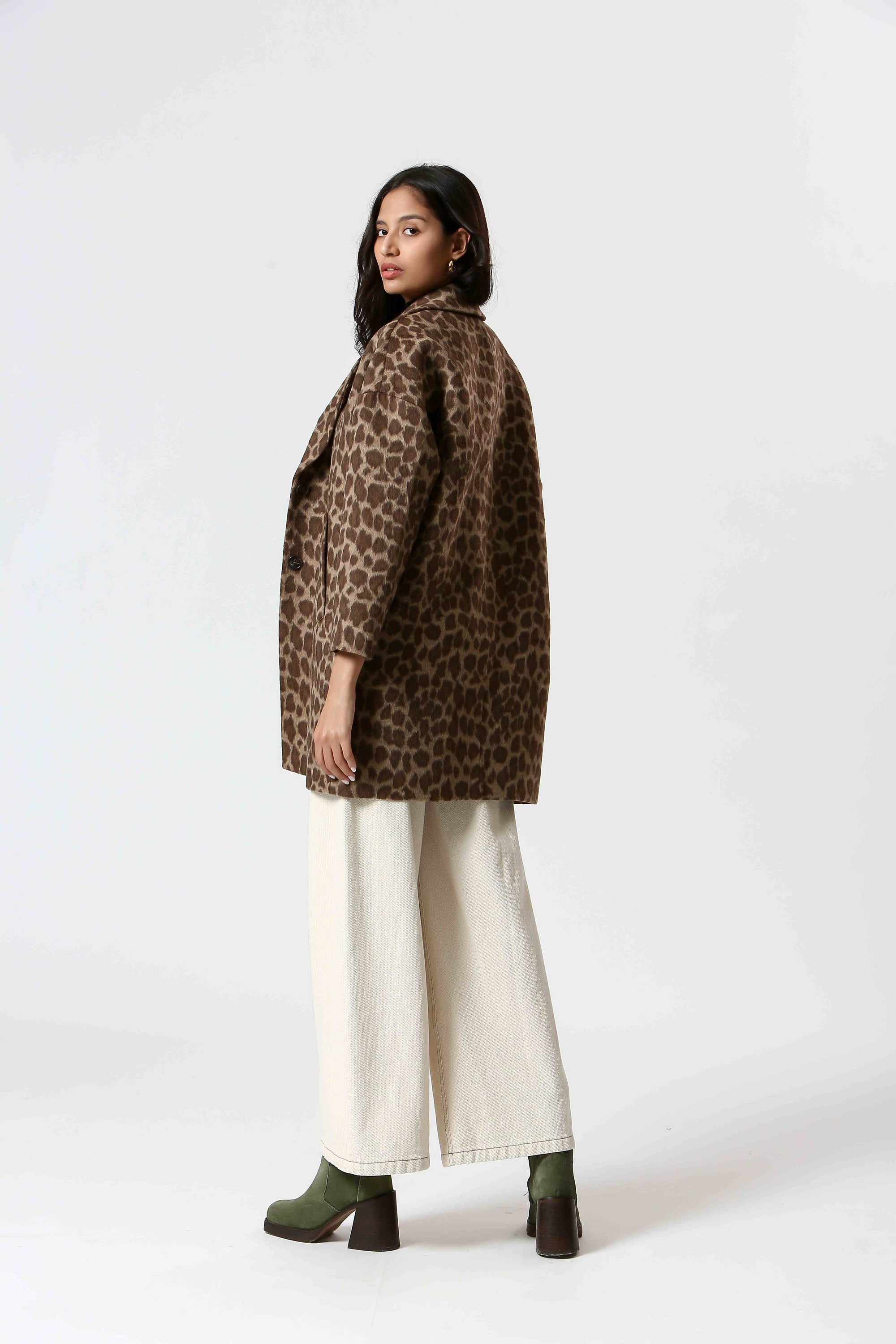 Ladies Cheetah Print Coat