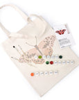 Paint Your Numbers - Blush Flutter Tote – Pink Butterfly Edition Paint by Numbers Kit