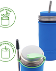 Long Safer Rounded End Stainless Steel Straw for Quart Jars