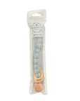 Silicone Bead & Wood Ring Pacifier Clip