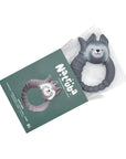 Natural rubber Teether Raccoon - Grey