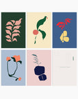 Poketo - Abstract Flora Postcards