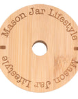 Mason Jar Lifestyle - Bamboo Straw Hole Tumbler Lid for Mason Jars