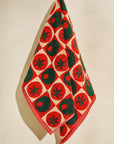 One & Only Paper - Heirloom Heat Checked Olive and Tomato Cotton Terry Cloth Towel