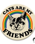 Suspicious Brindle Cat Friend Magnet