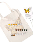 Paint Your Numbers - Golden Monarch Tote – Sunset Butterfly Edition Paint by Numbers Kit