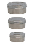 Stainless Steel Containers, Set of 3