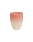Two-Tone Drinking Glass, Pink & Cream Color