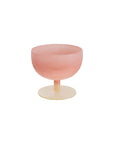 Two-Tone Stemmed Wine Glass, Pink & Cream Color