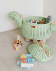 Dinosaur Storage Basket - Mint Green
