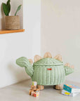 Dinosaur Storage Basket - Mint Green