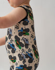 Monster Truck Shorty Tank Romper