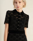 BOLD SYMPHONY WOVEN LACE MIDI DRESS