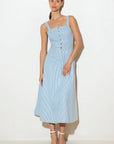 CAREFREE DAISY WOVEN MIDI DRESS