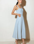 CAREFREE DAISY WOVEN MIDI DRESS