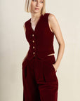 COY CHARM VELVET VEST