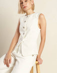 DELICATE HUE WOVEN VEST