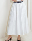 COASTAL COLLAR WOVEN MIDI SKIRT