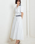 COASTAL COLLAR WOVEN MIDI SKIRT