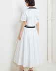 COASTAL COLLAR WOVEN MIDI SKIRT