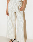 COFFEE RUN STRIPED WOVEN PANTS
