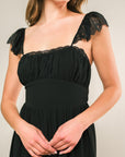 FORGOTTEN ROMANCE WOVEN MAXI DRESS