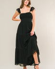 FORGOTTEN ROMANCE WOVEN MAXI DRESS