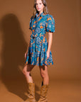 FLOWER GIRL WOVEN MINI DRESS