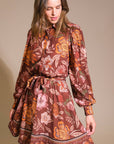 DESERT DAWN WOVEN MINI DRESS