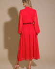 EXCEPTIONAL EXPRESSION WOVEN MIDI DRESS