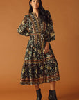 ALONG THE WAY WOVEN MIDI DRESS