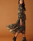 ALONG THE WAY WOVEN MIDI DRESS