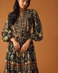 ALONG THE WAY WOVEN MIDI DRESS
