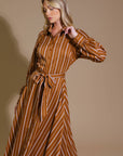 FOREVER YOUR GIRL WOVEN MIDI DRESS