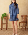 COMMON GROUND LIGHT WEIGHT DENIM MINI DRESS