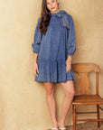 COMMON GROUND LIGHT WEIGHT DENIM MINI DRESS