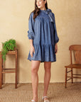 COMMON GROUND LIGHT WEIGHT DENIM MINI DRESS