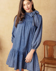 COMMON GROUND LIGHT WEIGHT DENIM MINI DRESS