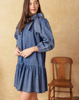 COMMON GROUND LIGHT WEIGHT DENIM MINI DRESS